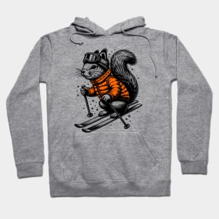 Skiing Squirrel Hoodie